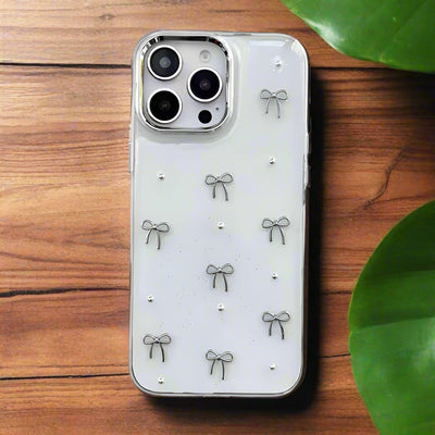 Bowknot Transparent Glitter Case